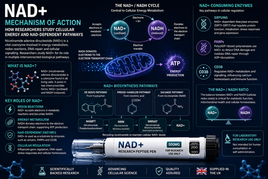 NAD+ Mechanism of Action: How Researchers Study Cellular Energy and NAD-Dependent Pathways