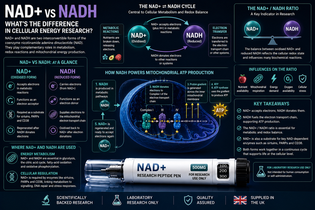 NAD+ vs NADH: What’s the Difference in Cellular Energy Research?